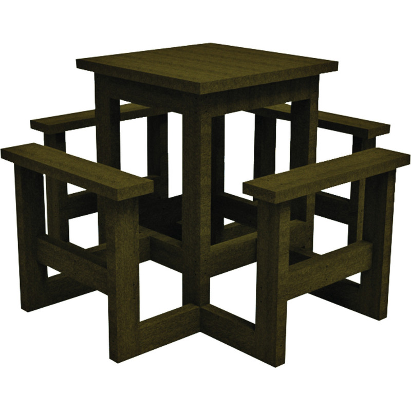 Table pique-nique haute recyclée SNOKKI direct urbain